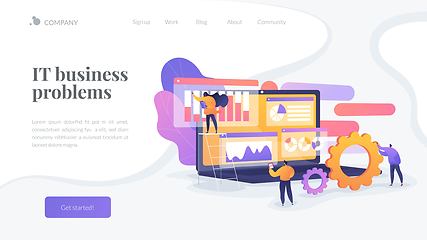 Image showing Business analysis landing page concept