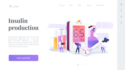 Image showing Diabetes mellitus landing page concept