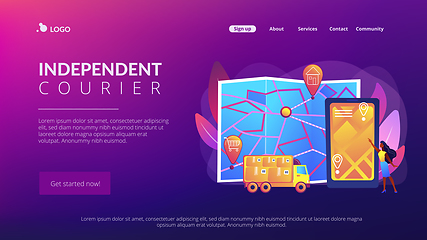 Image showing Delivery point concept landing page