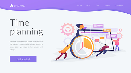 Image showing Time management landing page concept