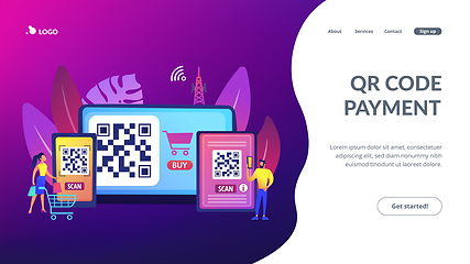 Image showing QR code concept landing page