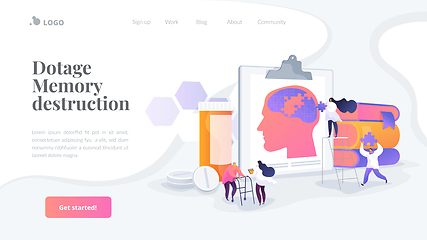 Image showing Alzheimer disease landing page concept