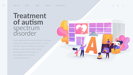 Image showing Autism center landing page concept