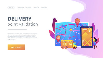 Image showing Delivery point concept landing page