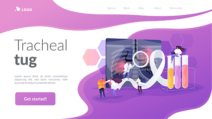 Image showing Lung cancer landing page concept