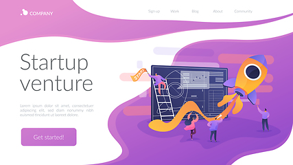 Image showing Start up landing page concept