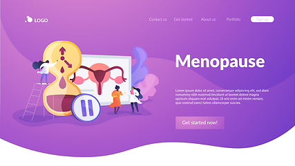 Image showing Menopause landing page concept