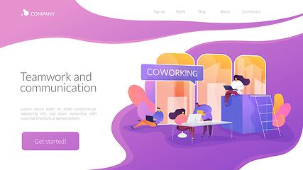 Image showing Coworking landing page concept