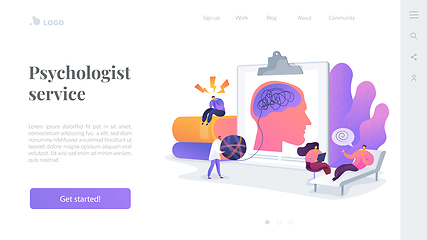 Image showing Psychologist service landing page concept