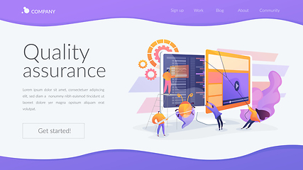 Image showing Software testing landing page concept