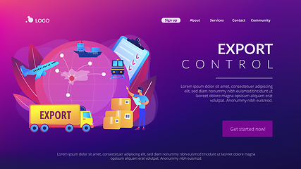 Image showing Export control concept landing page