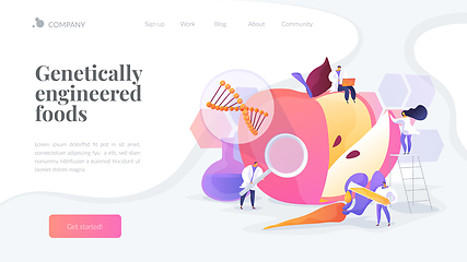 Image showing Genetically modified foods landing page concept