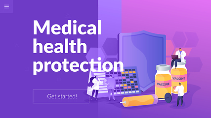 Image showing Vaccination program landing page concept