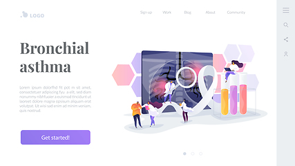 Image showing Lung cancer landing page concept