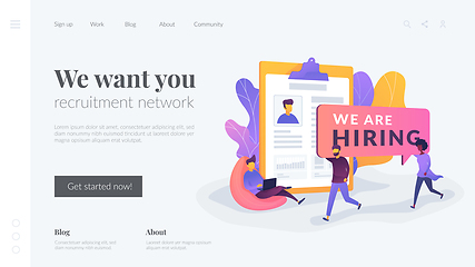 Image showing Recruitment agency landing page template.