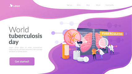 Image showing Tuberculosis landing page concept