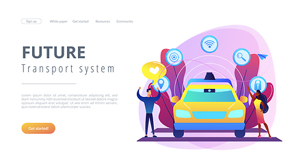 Image showing Autonomous driving concept landing page.