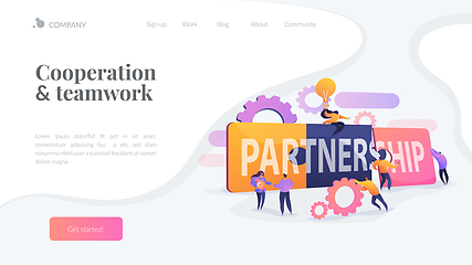 Image showing Partnership landing page concept