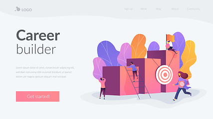 Image showing Career development landing page template.