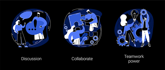 Image showing Effective team-working abstract concept vector illustrations.