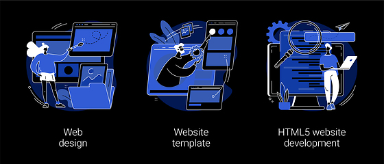 Image showing Website building service abstract concept vector illustrations.