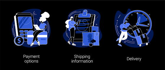 Image showing E-commerce website order processing abstract concept vector illustrations.