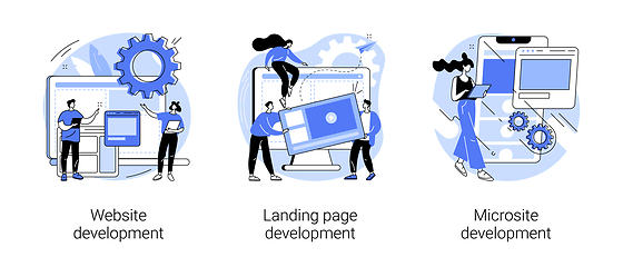 Image showing Webpage programming abstract concept vector illustrations.