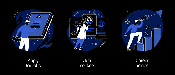 Image showing HR service abstract concept vector illustrations.