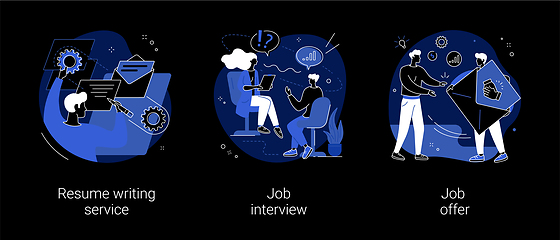 Image showing Employment process abstract concept vector illustrations.
