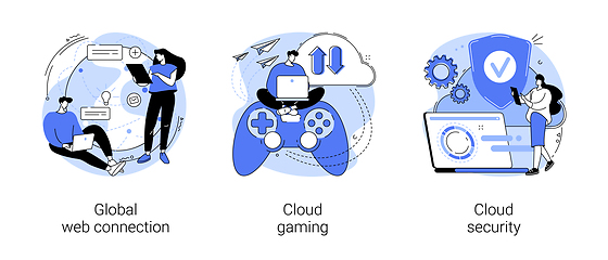 Image showing Global web connection abstract concept vector illustrations.