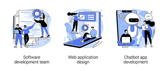 Image showing Professional programming abstract concept vector illustrations.