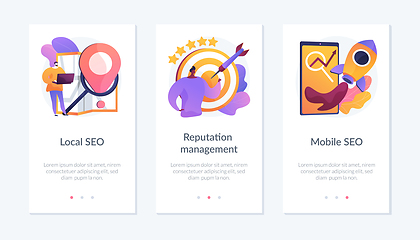 Image showing SEO management app interface template.