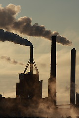 Image showing Factory and smoke