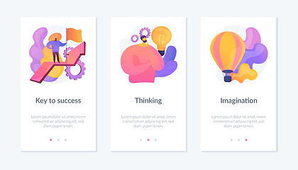 Image showing Business success app interface template.