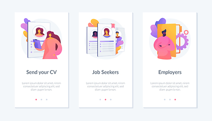 Image showing Looking for a job app interface template.