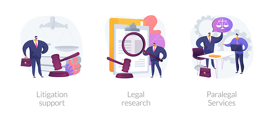 Image showing Legal outsourcing abstract concept vector illustrations.