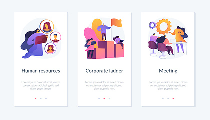 Image showing Corporate culture app interface template.