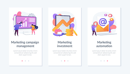 Image showing Marketing campaign app interface template.