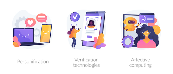 Image showing Data access and user experience abstract concept vector illustrations.