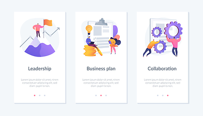 Image showing Business development app interface template.