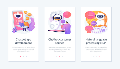 Image showing Chatbot app interface template.