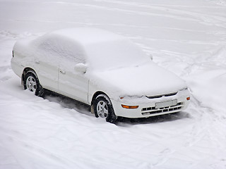 Image showing Car under the snow