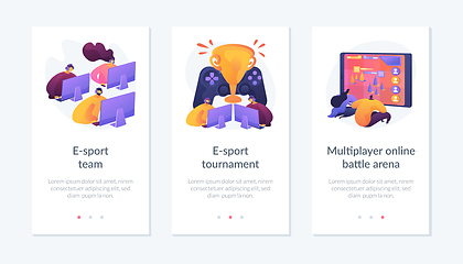 Image showing E-sport app interface template.