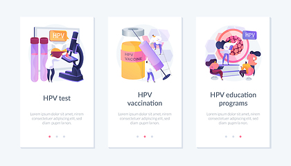 Image showing HPV prevention app interface template.