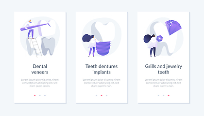 Image showing Dental prosthetics app interface template.
