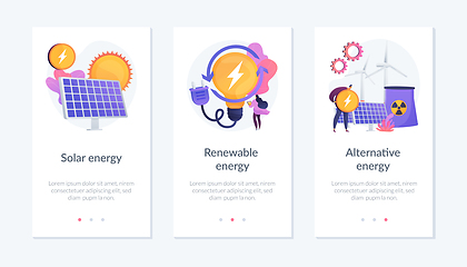 Image showing Green energy technologies app interface template.