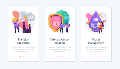 Image showing Controlling pollution app interface template.