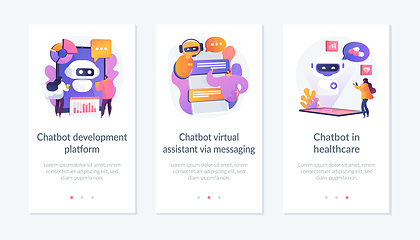 Image showing Chatbot assistant app interface template.