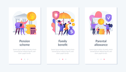 Image showing Social security payments app interface template.