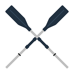 Image showing Icon of  boat oars